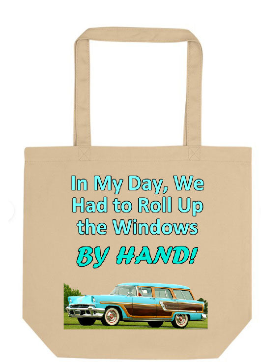 Eco Tote Bag: Vintage Car Humor, Nostalgia